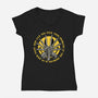Face Problem-Womens-V-Neck-Tee-momma_gorilla