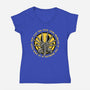 Face Problem-Womens-V-Neck-Tee-momma_gorilla