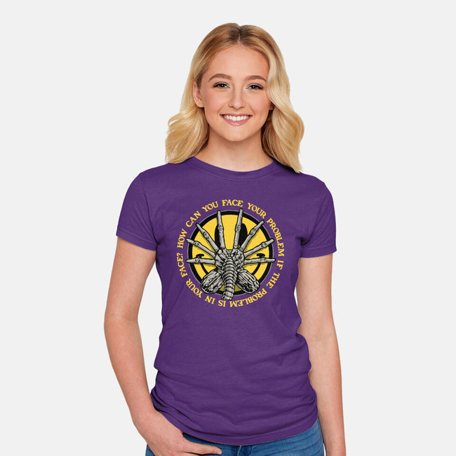 Face Problem-Womens-Fitted-Tee-momma_gorilla