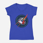 Worm In Space-Womens-V-Neck-Tee-nickzzarto