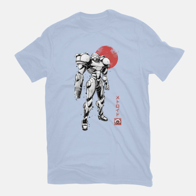 Bounty Huntress Sumi-e-Womens-Fitted-Tee-Astrobot Invention