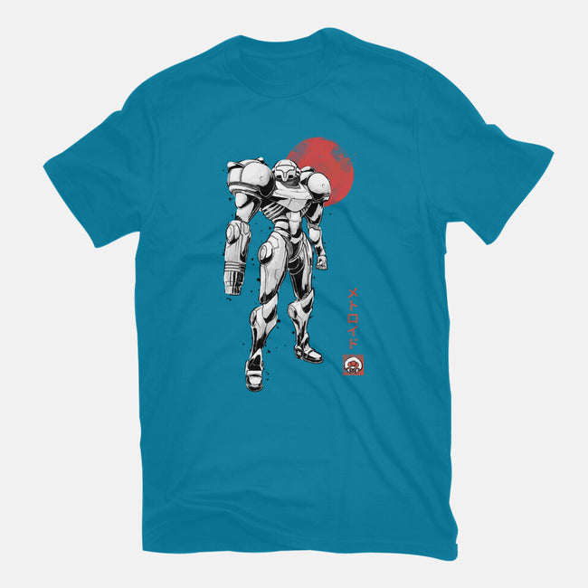 Bounty Huntress Sumi-e-Womens-Fitted-Tee-Astrobot Invention