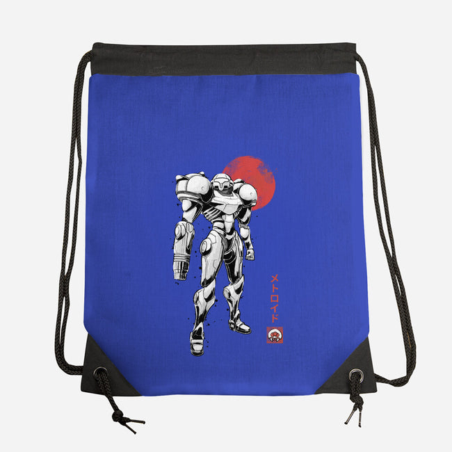 Bounty Huntress Sumi-e-None-Drawstring-Bag-Astrobot Invention