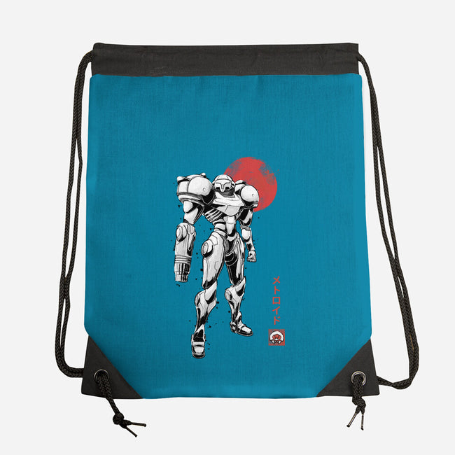 Bounty Huntress Sumi-e-None-Drawstring-Bag-Astrobot Invention