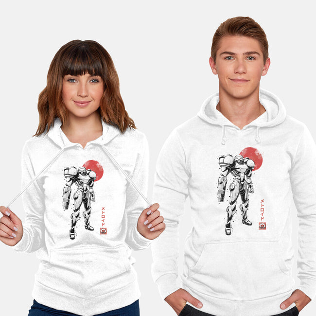 Bounty Huntress Sumi-e-Unisex-Pullover-Sweatshirt-Astrobot Invention