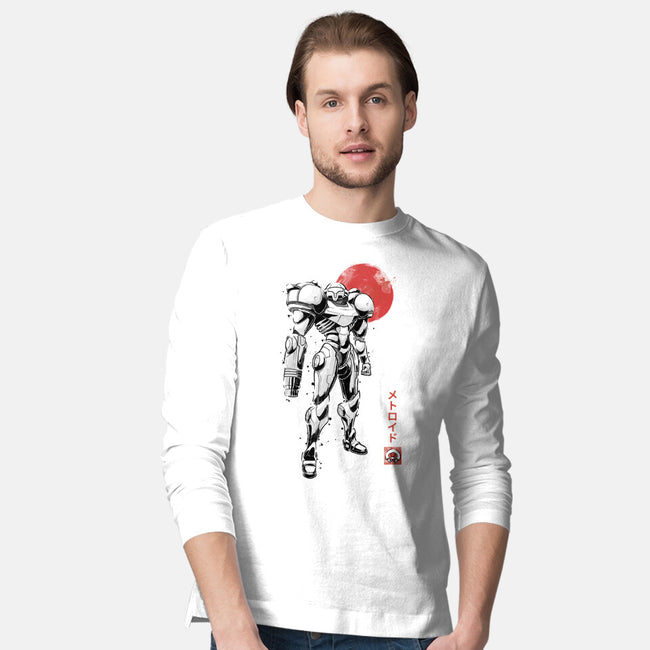 Bounty Huntress Sumi-e-Mens-Long Sleeved-Tee-Astrobot Invention