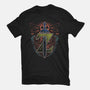 Neon Lineart Legendary Emblem-Womens-Fitted-Tee-Astrobot Invention