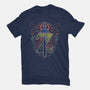 Neon Lineart Legendary Emblem-Womens-Fitted-Tee-Astrobot Invention