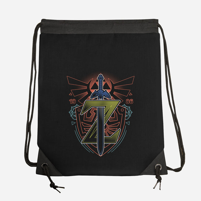Neon Lineart Legendary Emblem-None-Drawstring-Bag-Astrobot Invention