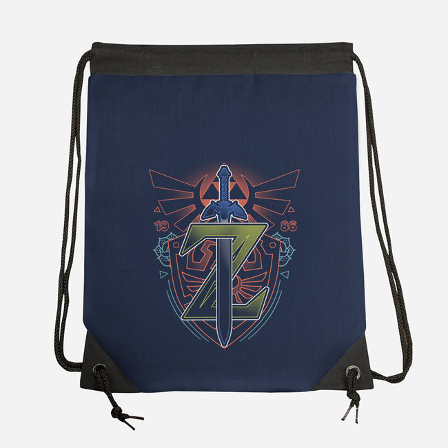 Neon Lineart Legendary Emblem-None-Drawstring-Bag-Astrobot Invention