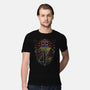 Neon Lineart Legendary Emblem-Mens-Premium-Tee-Astrobot Invention