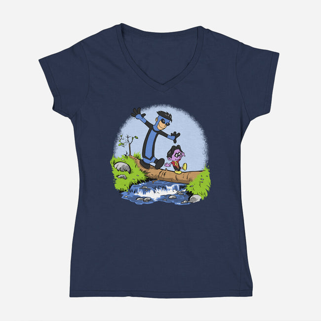 Villtrumite Bridge-Womens-V-Neck-Tee-joerawks