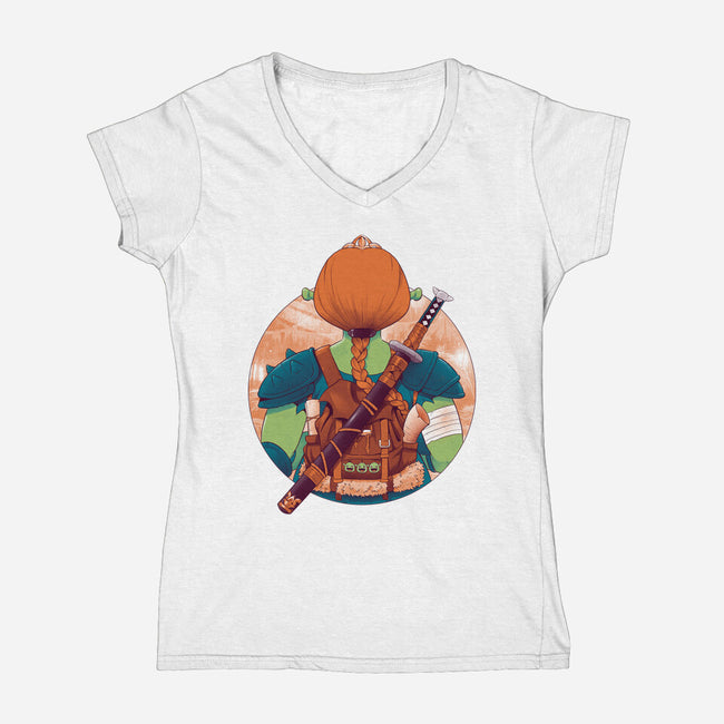 Autumn Swamp-Womens-V-Neck-Tee-Bruno Mota