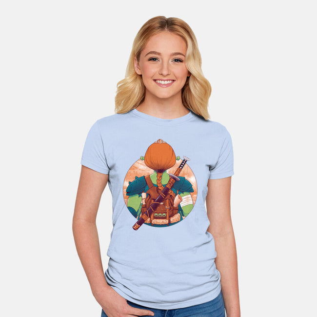 Autumn Swamp-Womens-Fitted-Tee-Bruno Mota
