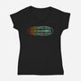 Retro Industry-Womens-V-Neck-Tee-rocketman_art