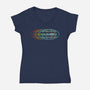 Retro Industry-Womens-V-Neck-Tee-rocketman_art