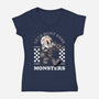 Game Mascot Wizard Hunter-Womens-V-Neck-Tee-Studio Mootant