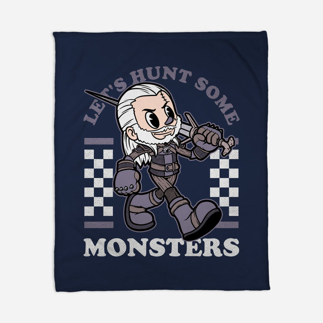 Game Mascot Wizard Hunter-None-Fleece-Blanket-Studio Mootant