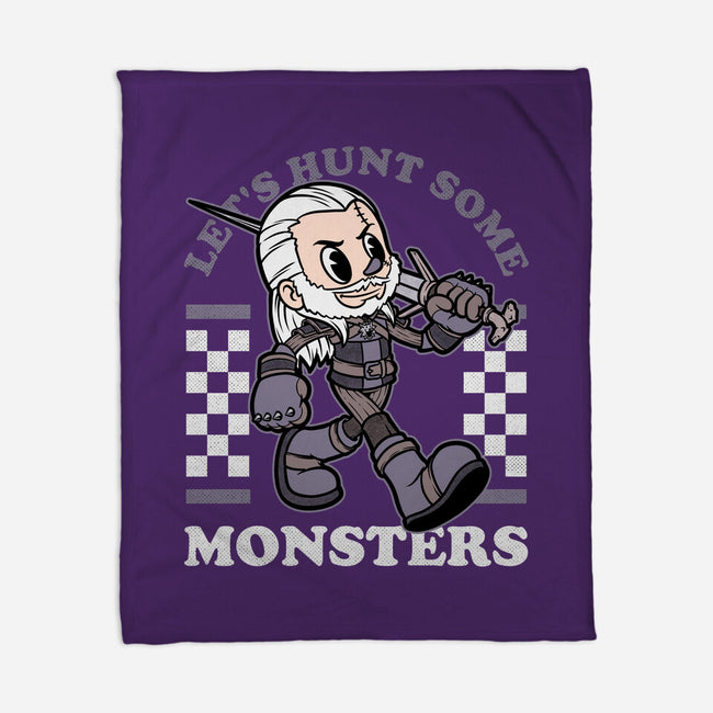 Game Mascot Wizard Hunter-None-Fleece-Blanket-Studio Mootant