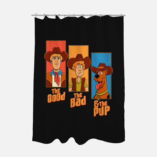 The Good The Bad And The Pup-None-Polyester-Shower Curtain-P1yu5h