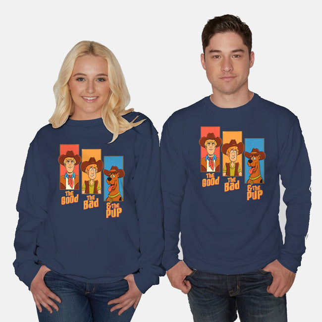 The Good The Bad And The Pup-Unisex-Crew Neck-Sweatshirt-P1yu5h