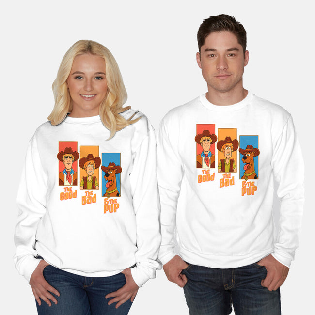 The Good The Bad And The Pup-Unisex-Crew Neck-Sweatshirt-P1yu5h