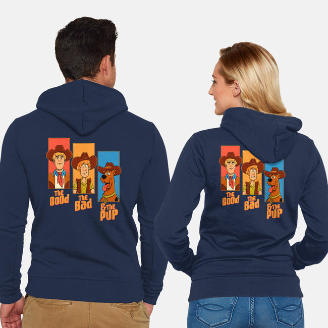 The Good The Bad And The Pup-Unisex-Zip-Up-Sweatshirt-P1yu5h
