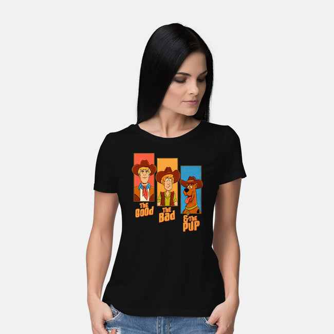 The Good The Bad And The Pup-Womens-Basic-Tee-P1yu5h