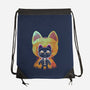 Negative Yokai Cat-None-Drawstring-Bag-Donnie