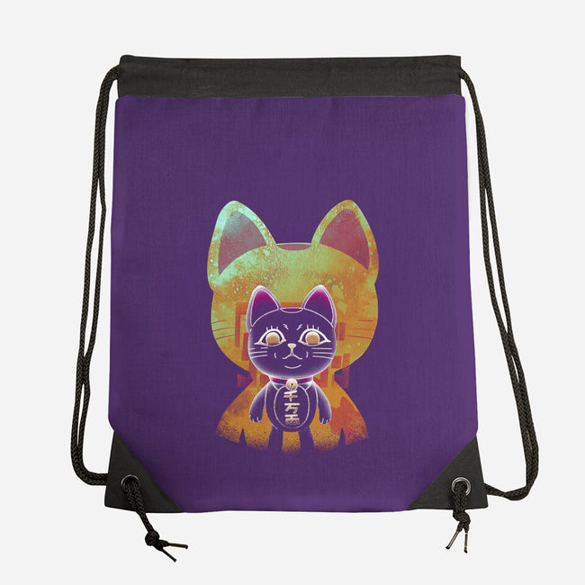 Negative Yokai Cat-None-Drawstring-Bag-Donnie