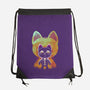 Negative Yokai Cat-None-Drawstring-Bag-Donnie