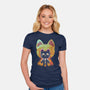 Negative Yokai Cat-Womens-Fitted-Tee-Donnie