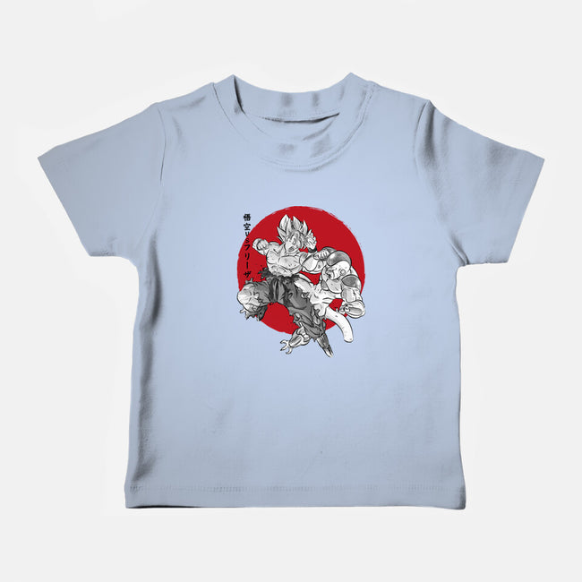 Super Saiyan Vs Fourth Form-Baby-Basic-Tee-DrMonekers