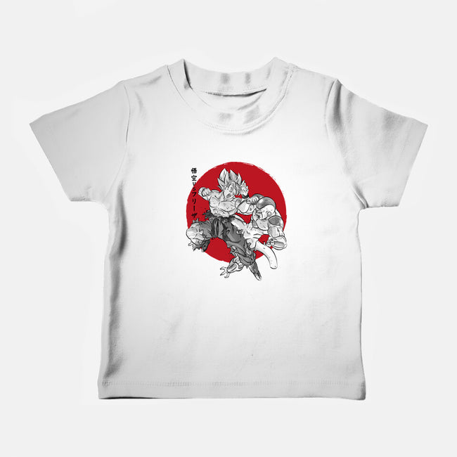 Super Saiyan Vs Fourth Form-Baby-Basic-Tee-DrMonekers