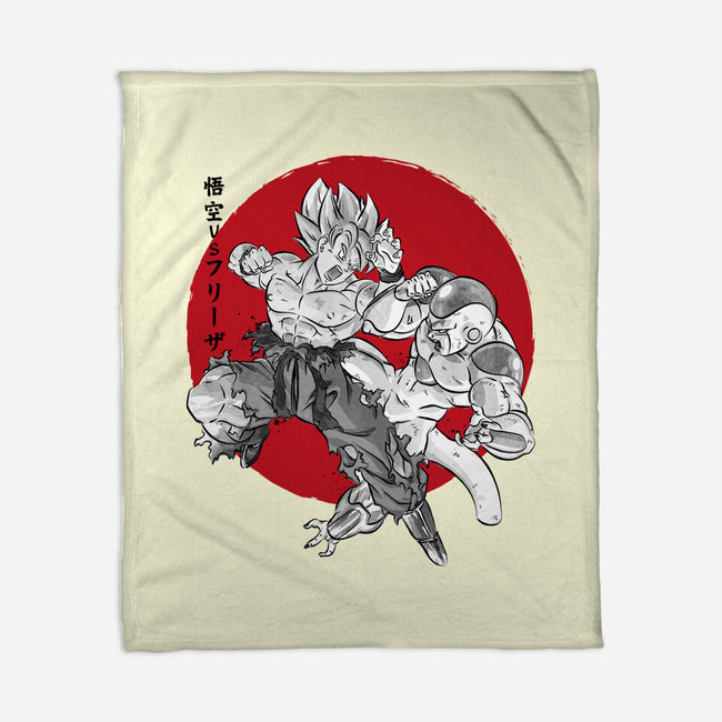 Super Saiyan Vs Fourth Form-None-Fleece-Blanket-DrMonekers