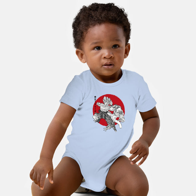 Super Saiyan Vs Fourth Form-Baby-Basic-Onesie-DrMonekers