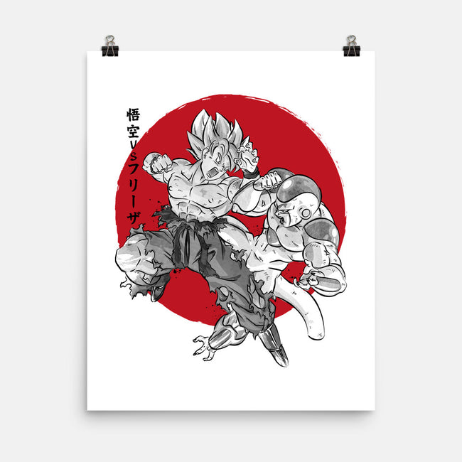 Super Saiyan Vs Fourth Form-None-Matte-Poster-DrMonekers