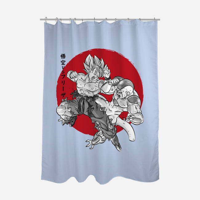Super Saiyan Vs Fourth Form-None-Polyester-Shower Curtain-DrMonekers