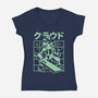 Cloudygon-Womens-V-Neck-Tee-arace