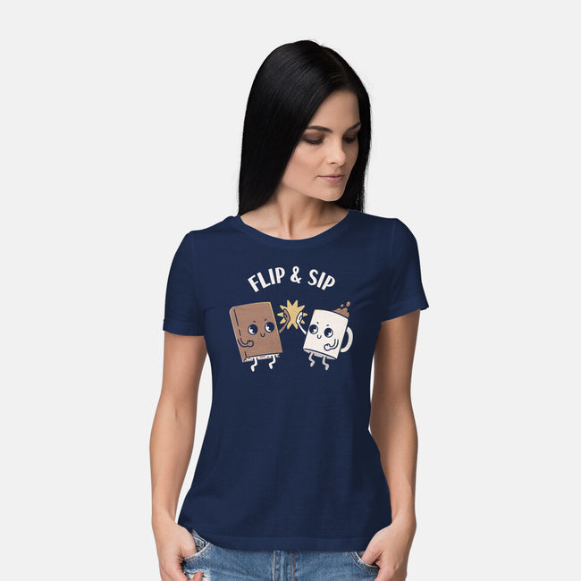 Flip And Sip-Womens-Basic-Tee-rarpoint