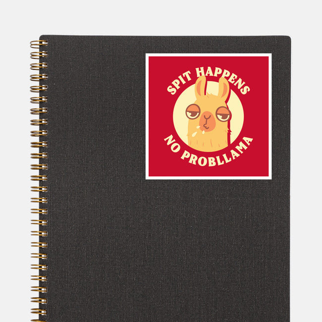 Spit Happens No Probllama-None-Glossy-Sticker-rarpoint
