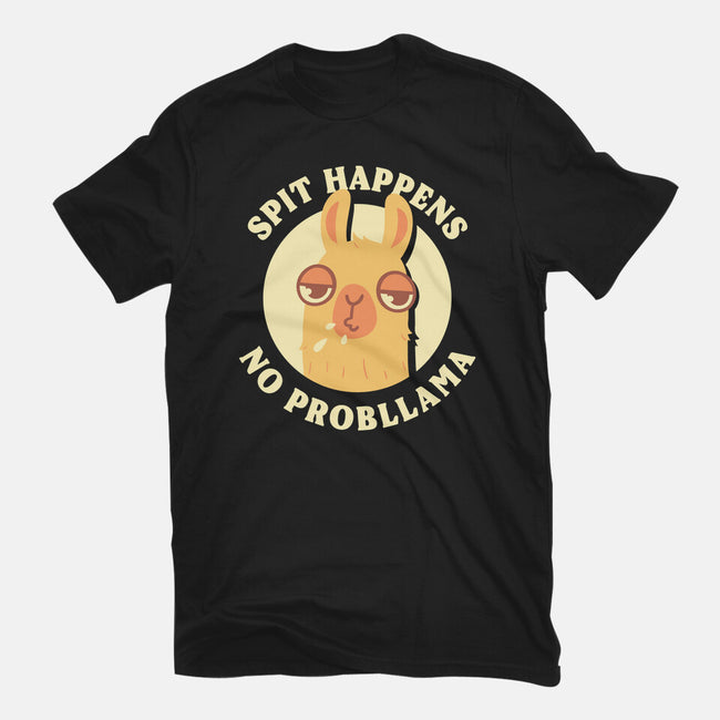 Spit Happens No Probllama-Mens-Basic-Tee-rarpoint
