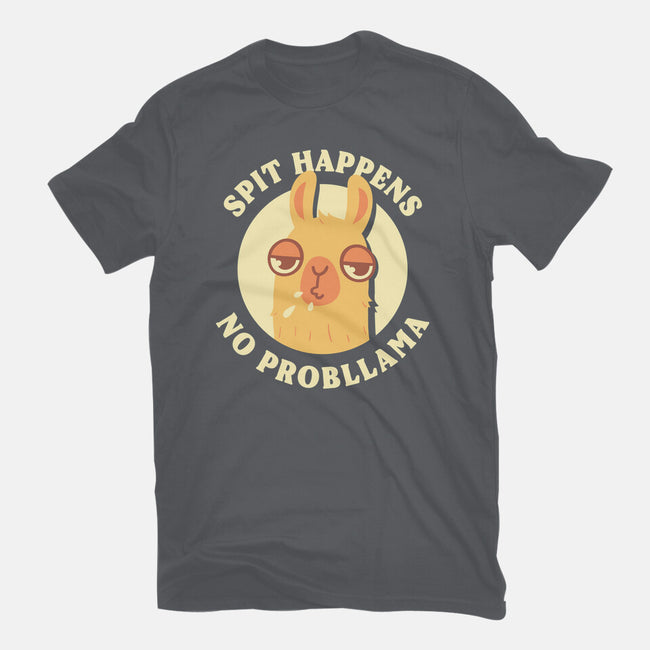 Spit Happens No Probllama-Mens-Basic-Tee-rarpoint