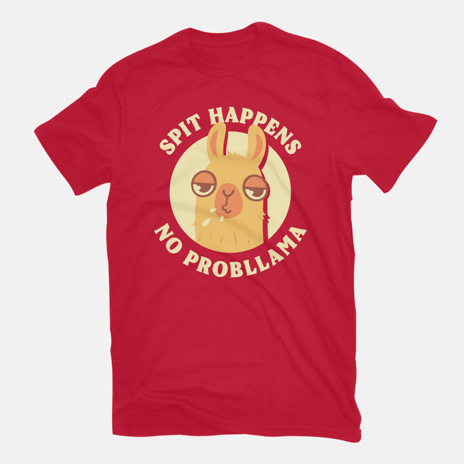 Spit Happens No Probllama-Mens-Basic-Tee-rarpoint