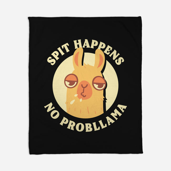 Spit Happens No Probllama-None-Fleece-Blanket-rarpoint