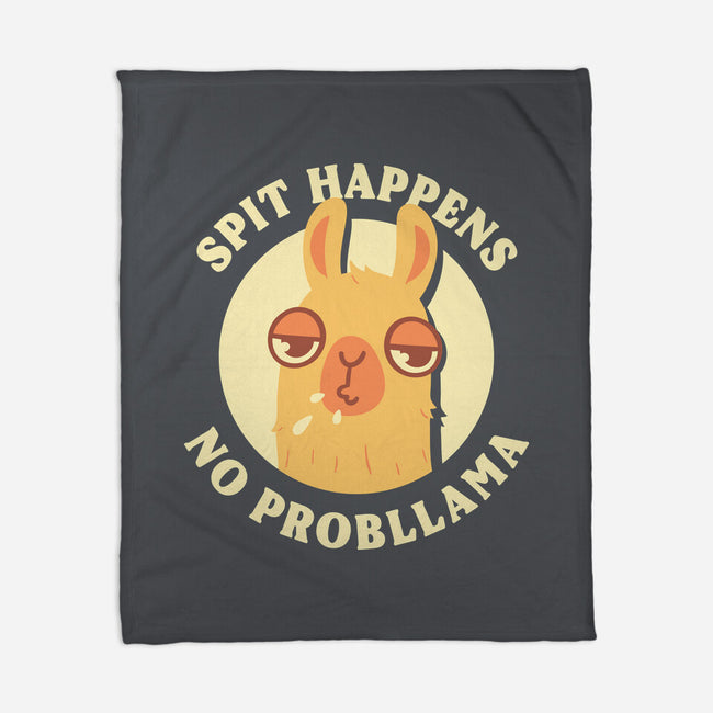 Spit Happens No Probllama-None-Fleece-Blanket-rarpoint