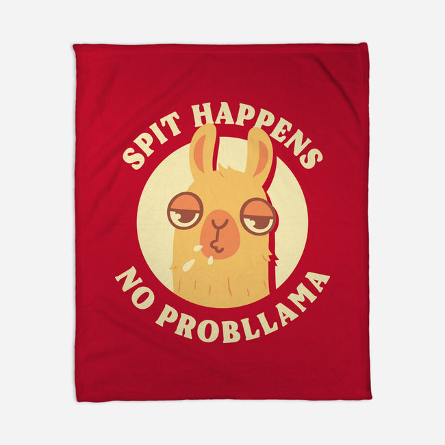 Spit Happens No Probllama-None-Fleece-Blanket-rarpoint