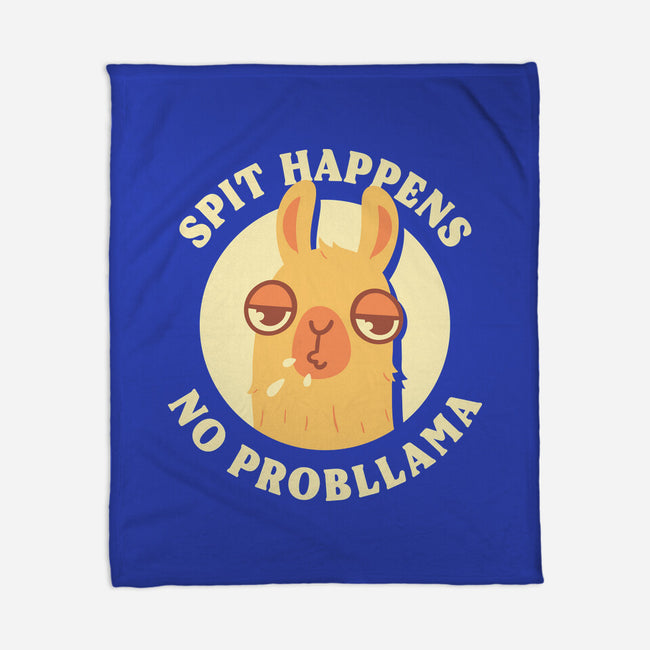 Spit Happens No Probllama-None-Fleece-Blanket-rarpoint