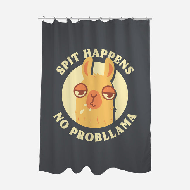 Spit Happens No Probllama-None-Polyester-Shower Curtain-rarpoint