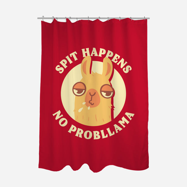 Spit Happens No Probllama-None-Polyester-Shower Curtain-rarpoint